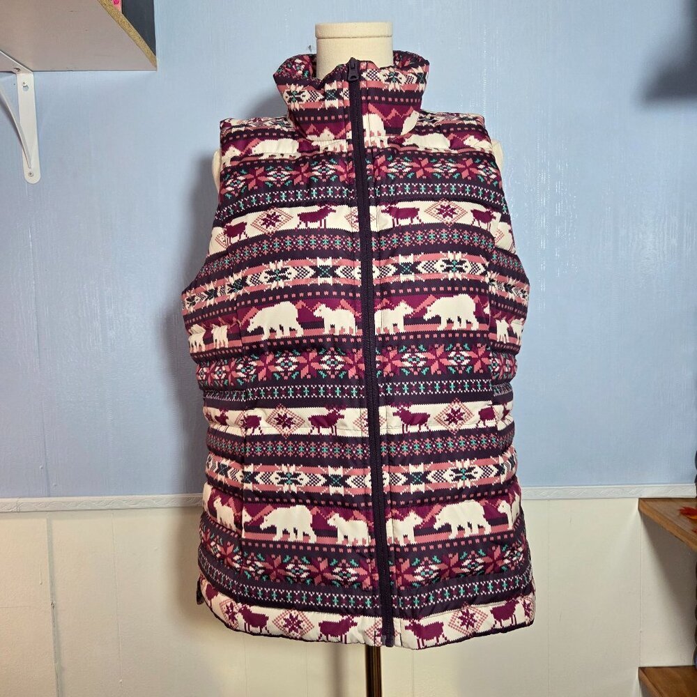 Lands' End Medium Purple  Fall Winter Casual Down Puffer Vest